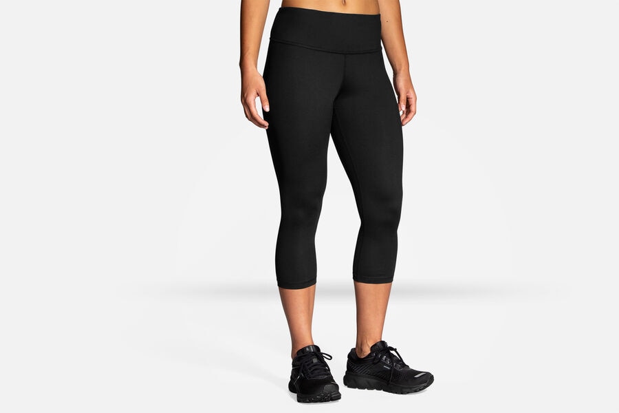 Brooks Women's Greenlight Essential Capri Bottoms Black ( RDOYU1260 )